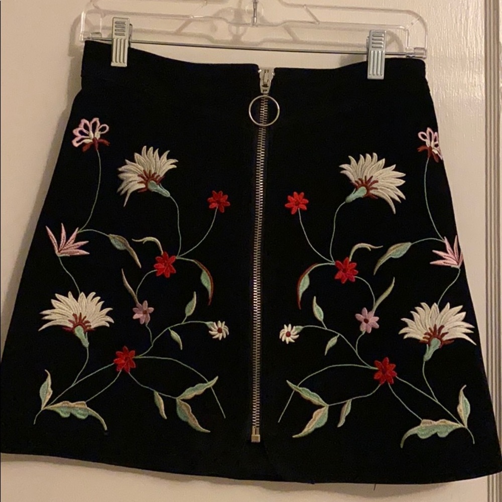 Zara faux suede  skirt.